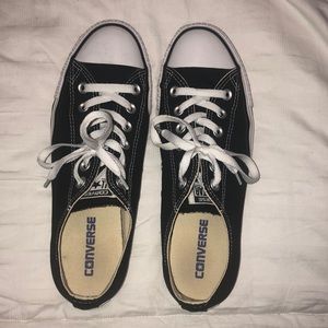 Black and white converse sneakers